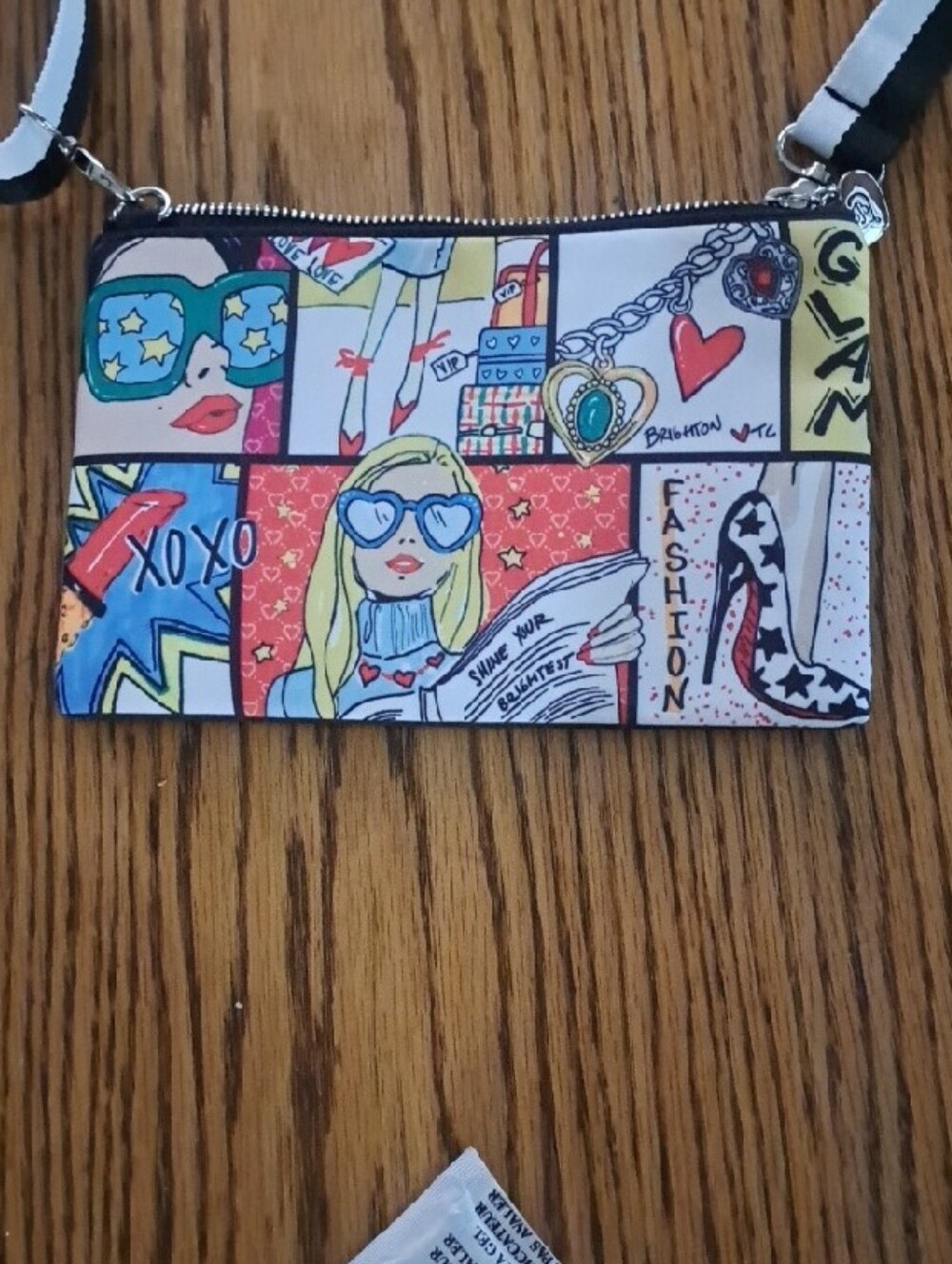Brighton Blue Chain Comic Strip Pattern Purse - Picture 6 of 6